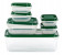 Delcasa DC1197 6 Piece Food Container Set - Green & Clear 1 in UAE