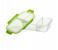 Royalford RF9219 2 Compartment Food Container - 1500ml, Clear & Green 1 in UAE