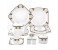 Royalford RF8390 47 Pieces Reflect Fine Bone Square Dinner Set - White 1 in UAE