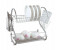 Delcasa DC1434 16-inch Stainless Steel 2 Layer Dish Rack - Silver 1 in UAE