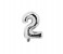 Party Time 2-S-804000 Number 2 16 Inch Foil Balloon Silver 1 in UAE