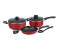 Royalford RF8248 7 Pieces Caliber Non-Stick Cookware Set - Red 1 in UAE