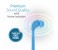 Promate Lacey Flat Trendy Tangle Free Lace Design Headphones with Built-in Microphone, Blue 2 in UAE