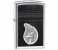 Zippo 28800 Leather Stitching Lighter Silver & Black 1 in UAE