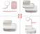 Cosmetic Organizer with Mirror - White & Pink 3 in KSA