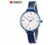 Curren 9022 Stainless Steel Analog Quartz Watch For Women White and Blue 1 in UAE