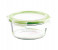 Royalford RF9502 600ml BRS Round Glass Airtight Container - Clear & Green 1 in UAE