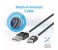 Promate LinkMate-U2M Heavy Duty Mesh Armored Micro-USB Sync & Charge Cable - Black 8 in UAE
