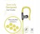 Promate Glitzy Premium In Ear Noise Isolating Earhook Over-Ear Headphones, Yellow 3 in OMAN