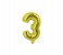 Party Time 3-G-804000 Number 3 16 Inch Foil Balloon Gold 1 in UAE