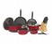 Prestige PR20965 22 Pieces Aluminum Non-Stick Cookware Set, Red 3 in UAE