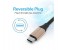 Promate UniLink-CAF USB-C to USB 3.0 Type-A Data and Charging Cable - Gold 5 in UAE