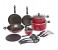 Prestige PR21822 17 Pieces Aluminum Non-Stick Cookware Set, Red 1 in UAE