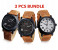 Curren 8139 Analog Wrist Watch Unisex - 3 PCS Bundle 1 in UAE