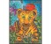 Color Velvet M109 Tiger And Butterfly Design Coloring System Multi Color 1 in OMAN