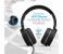 Promate Encore Lightweight Stereo Wired Heaphones with Padded Foldable Headband, Black 2 in UAE