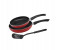 Royalford RF7802 3 Pieces Aluminium Fry Pans with Nylon Turner - Red 1 in UAE