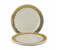 Rosymomen 2378 10-inch Plastic Round Plate Set - 10 Pieces, Gold 1 in UAE