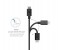 Promate LinkMate-MUL 2 in 1 Heavy Duty Fabric Sync Charge Cable - Black 4 in UAE