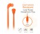 Promate Lacey Flat Trendy Tangle Free Lace Design Headphones with Built-in Microphone, Orange 4 in UAE