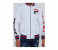 Lynk LY10034 Printed Bomber Jacket For Men L - White 4 in UAE