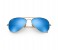 Ray-Ban 0RB3025-112/17-55-14 Round Gold Frame & Blue Flash Mirrored Sunglasses for Unisex 2 in UAE