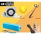 4 In 1 Gift set of MP3 Player with Earphone, Pocket Mini Selfie Stick, Mobile Grip Holder and A5 2600mah Power Bank GS4N126 Assorted 1 in UAE
