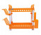 Royalford RF6974 Unbreakable 2-Layer Dish Rack - Orange 1 in UAE