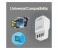 Promate PowerHub-4 6.8A High Speed USB Wall Fast Charger with 4 USB Ports, White 6 in UAE