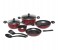 Prestige PR21569 9 Pieces Aluminum Non-Stick Cookware Set, Red 4 in UAE