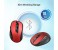 Promate Clix-7 2.4GHz Wireless Ergonomic Optical Mouse, Red 2 in UAE