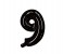 Party Time 9-BK-804086 Number 9 16 Inch Foil Balloon Black 1 in UAE