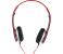 Compact Tri-Fold Design High Definition Single Pin Wired Stereo Headphones - Red 4 in OMAN