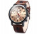 Curren 8192 Quartz Watch With Leather Band For Men Light Coffee 2 in UAE
