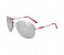 Police SPL379 581X Aviator Silver & Red Frame and Grey Mirrored Sunglasses for Unisex 2 in OMAN
