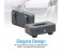Promate TissueBox PU Leather Clip Car Sun Visor Tissue Box Holder for Facial Tissue & Other Napkin Papers - Grey 3 in UAE