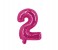 Party Time 2-PI-804086 Number 2 16 Inch Foil Balloon Pink 1 in UAE
