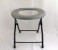Folding Commode Chair Steel Portable Camping Toilet Seat - Grey & Black 3 in KSA