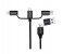 Promate UNILINK-TRIO2 3-in-1 Smart USB Cable for Charging and Data Transfer - Black 1 in OMAN
