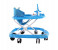 Baby Plus BP6007W Collapsible Baby Walker - Blue 3 in UAE