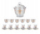 Royalford RF8732 20 Pieces Laya Royal Tea Set - Clear 1 in UAE