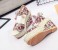 Kate Floral KFWP75 Wedges EU39 - Pink 2 in UAE