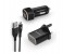 Promate ChargeMate-QC3.UK USB Type C Adaptive Fast Travel Charger Kit with Qualcomm Quick Charge 3.0 Wall Charger, Black 1 in OMAN