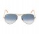 Ray-Ban 0RB3025-001/3F58 Pilot Gold Frame & Light Blue Gradient Mirrored Sunglasses for Women 2 in OMAN