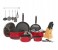 Prestige PR20965 22 Pieces Aluminum Non-Stick Cookware Set, Red 1 in UAE