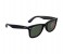 Ray-Ban RB2140-F 901/58 Wayfarer Black Frame & Green Mirrored Sunglasses for Unisex 2 in OMAN