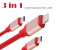 Zooni 3in1 Charging Cable Micro USB2.0 ,Type C Male To USB, Lightning To USB 5 in UAE