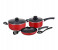 Delcasa DC1158 7 Pieces Caliber Non-Stick Cookware Set - Red 1 in OMAN