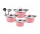 Royalford RF9271 10 Pieces Korean Cookware Set - Pink 1 in UAE