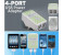 5 in 1 Gift Set of 4 Port USB Power Adapter and LED Light, 20,0000 mAh Power Bank, Wireless Bluetooth Mini Single Earphone with Mic, Aux Cable BAPB51 Assorted 3 in UAE